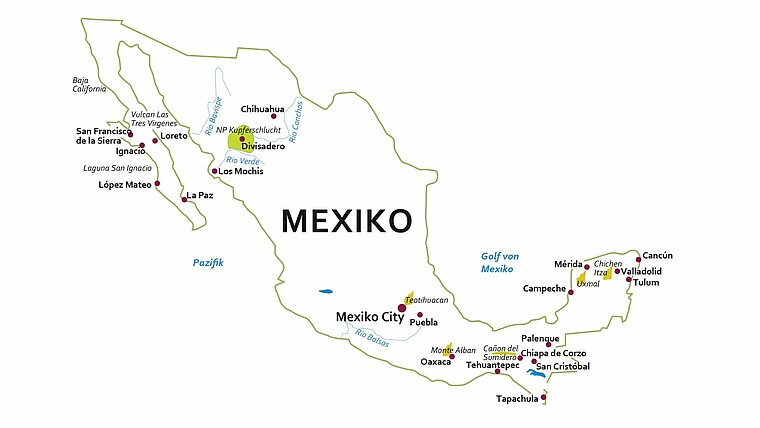 TARUK Mexiko Karte