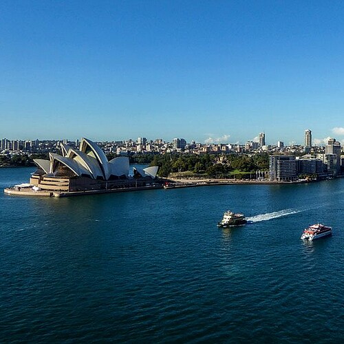 Hafen Sydney Marina mit Oper in Australien.