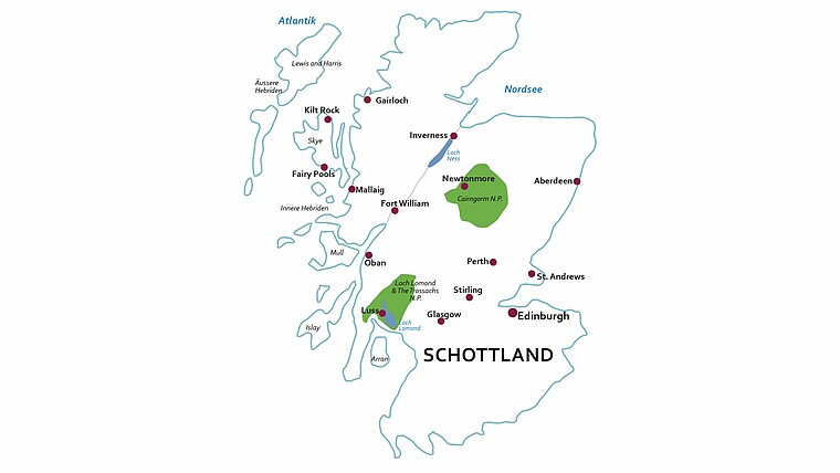 TARUK Schottland-Karte