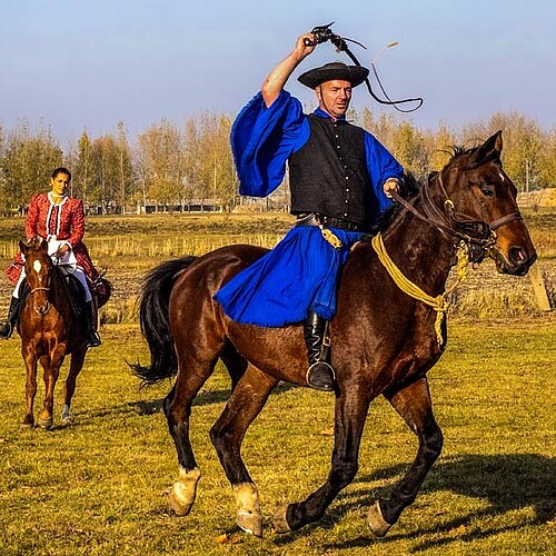 Ungarische Reiter Puszta Ungarn.