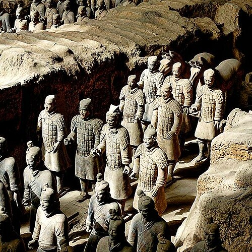 Soldaten der Terrakotta Armee in Xi'an in China