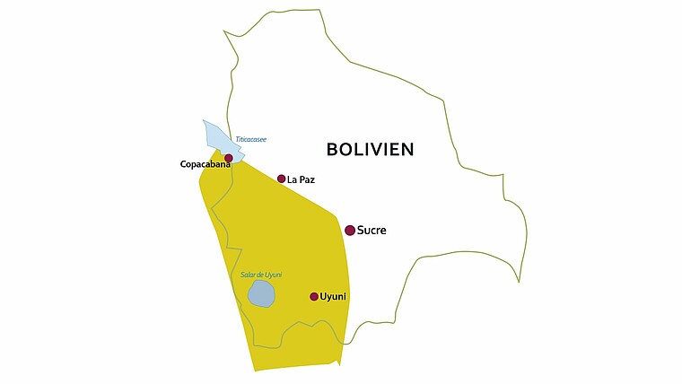 Bolivien Karte