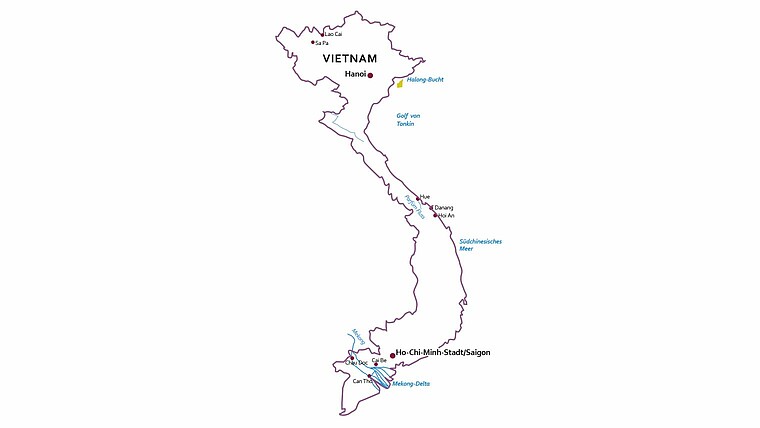 TARUK Vietnam-Karte