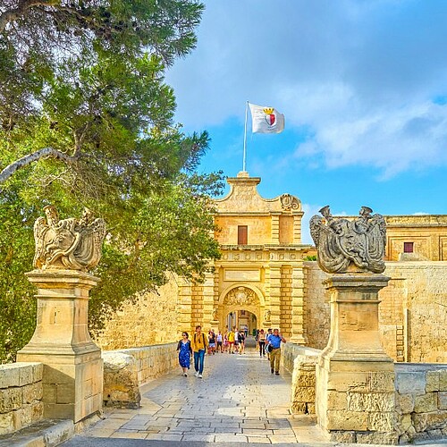 Das Stadttor zur Altstadt von Mdina auf Malta
