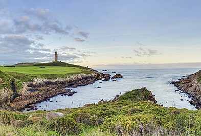 Herkulesturm in A Coruna in Nordspanien