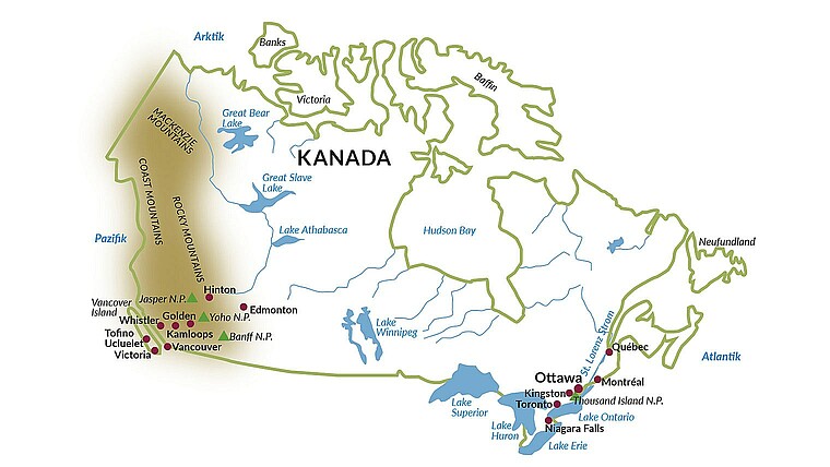 Karte von Kanada