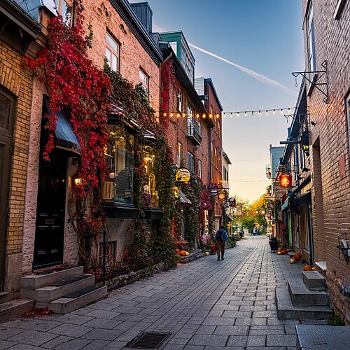 Kleine Gasse in Quebec in Kanada