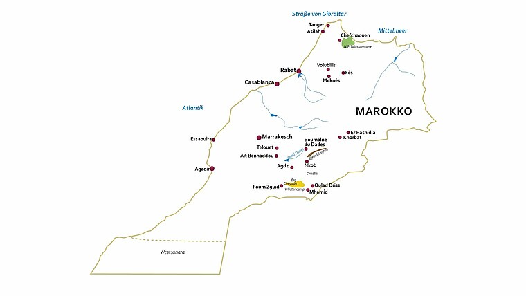 TARUK Marokko-Karte