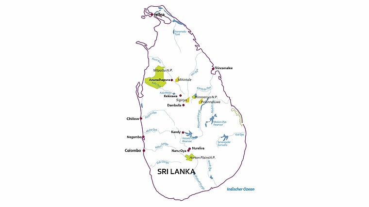 Sri Lanka Karte