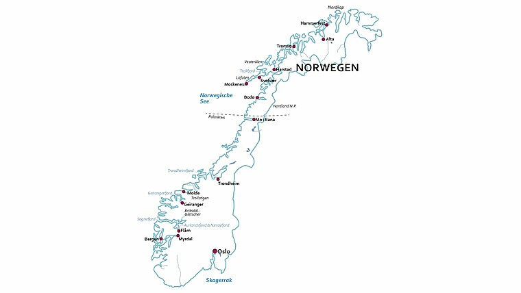TARUK Norwegen-Karte