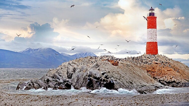 Leuchturm am Feuerland in Argentinien