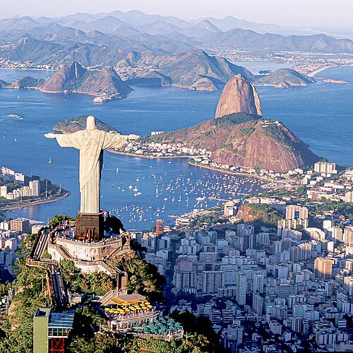 Brasilien Reise Stadtansicht Rio Christostatue