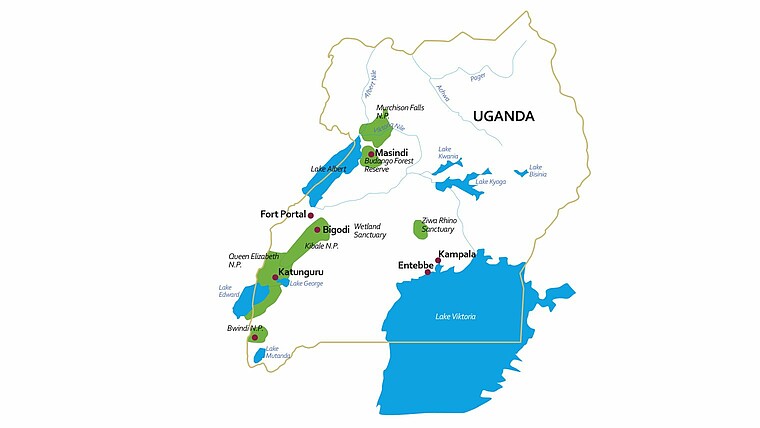 TARUK Uganda Karte