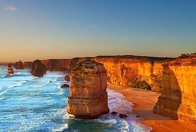 Twelve Apostles an Australiens Great Ocean Road zum Sonnenuntergang