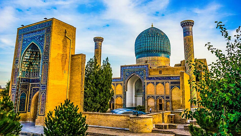 Registan in Samarkand auf der Reise Seidenstrasse in Usbekistan