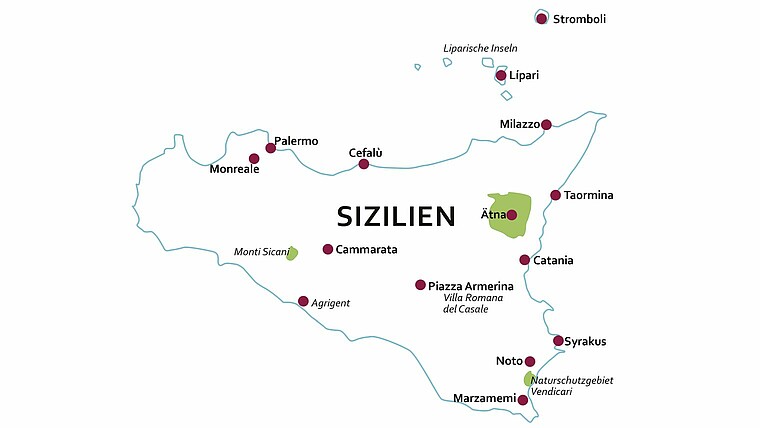 TARUK Sizilien Karte