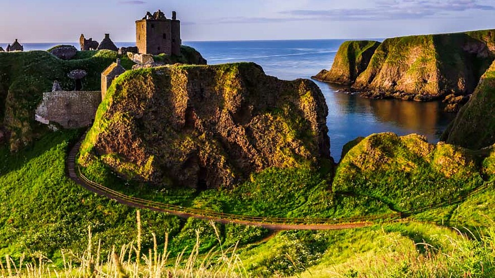 Braveheart Dunottar Castle Sonnenaufgang Schottland.