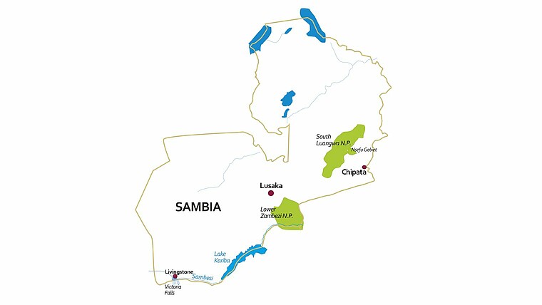 TARUK Sambia Karte