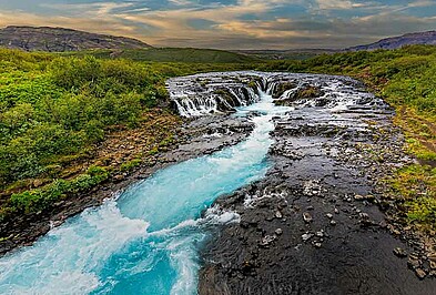 Island Bruarfoss Wasserfall Teaser