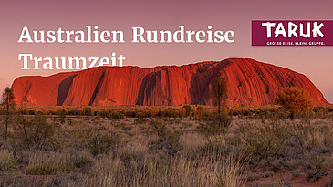 Blick auf den Uluru im Abendlicht im Red Centre in Australien