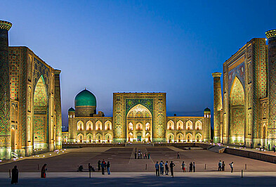 Registan in Samarkand Usbekistan auf der Reise Seidenstraße