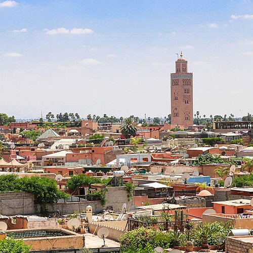 Marokko Reise Marrakesch von Turm Jardin Secret