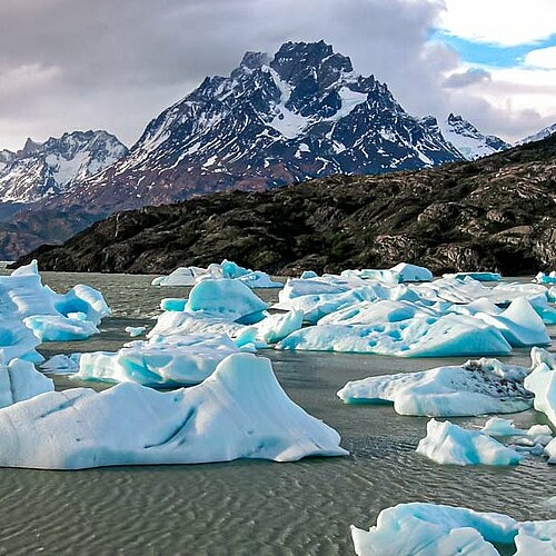 gletschersee lago grey torres del paine nationalpark Patagonien Chile Reise