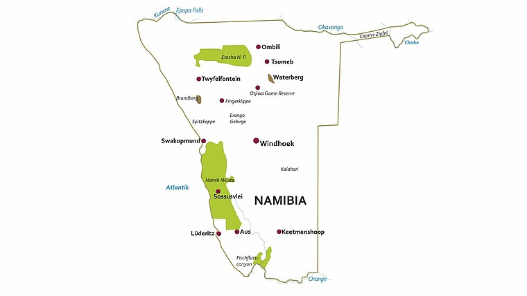 Namibia Karte