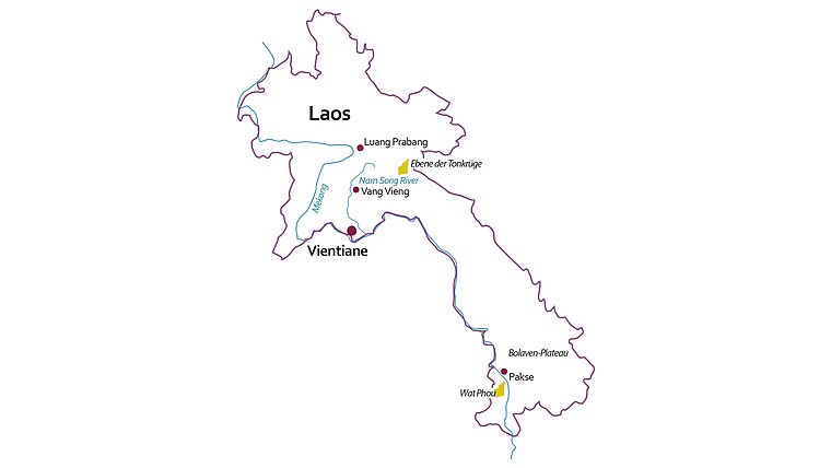 TARUK Laos-Karte