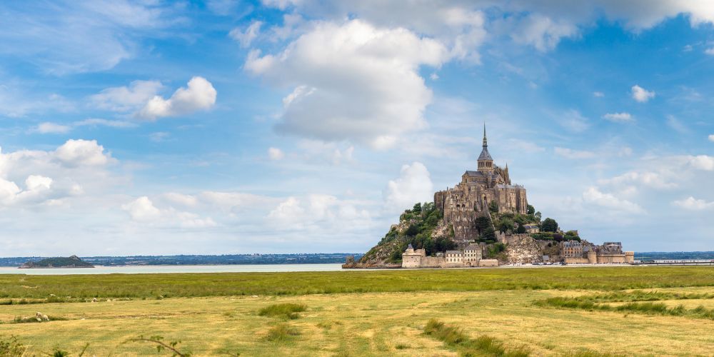 Der Klosterberg Mont Saint Michele in der Normandie in Frankreich