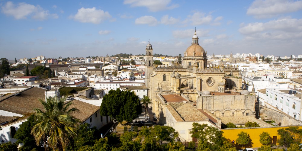 Kathedrale und Jerez de la Frontera in der Region Cadiz in Andalusien
