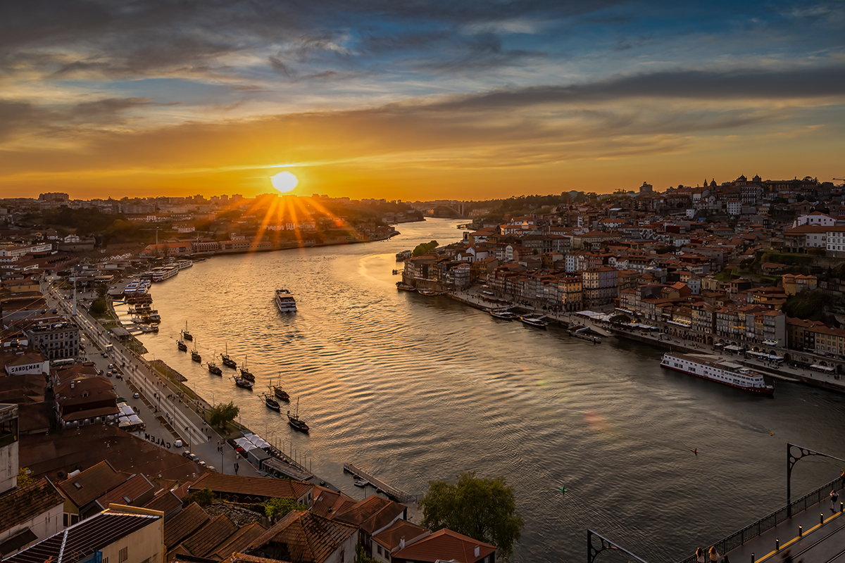 Porto Sonnenuntergang Altstadt