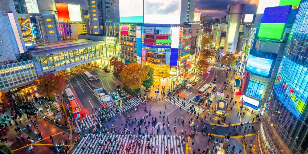 Shibuya-Kreuzung in Tokyo in Japan