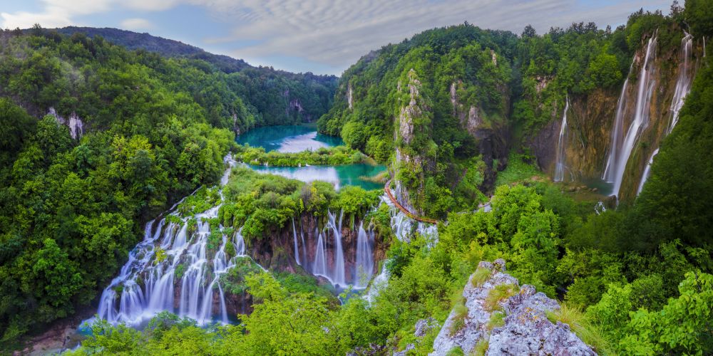 Wasserfälle im Nationalpark Plitvicer Seen Kroatien