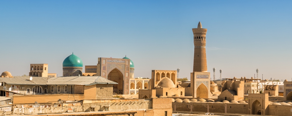 Panoramasicht auf die Stadt Bukhara in Usbekistan