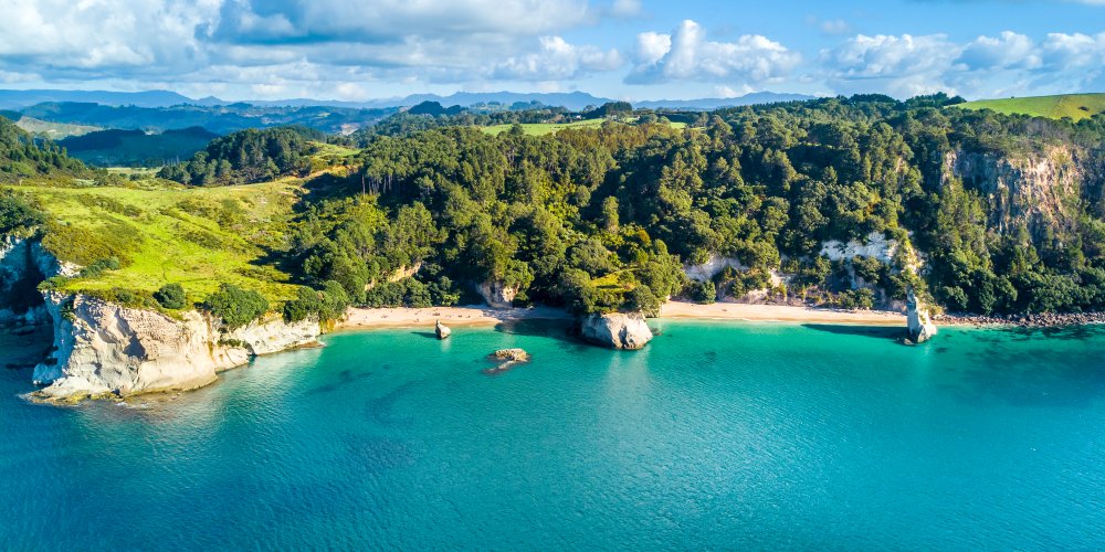 Block auf Strände von Coromandel in Neuseeland 