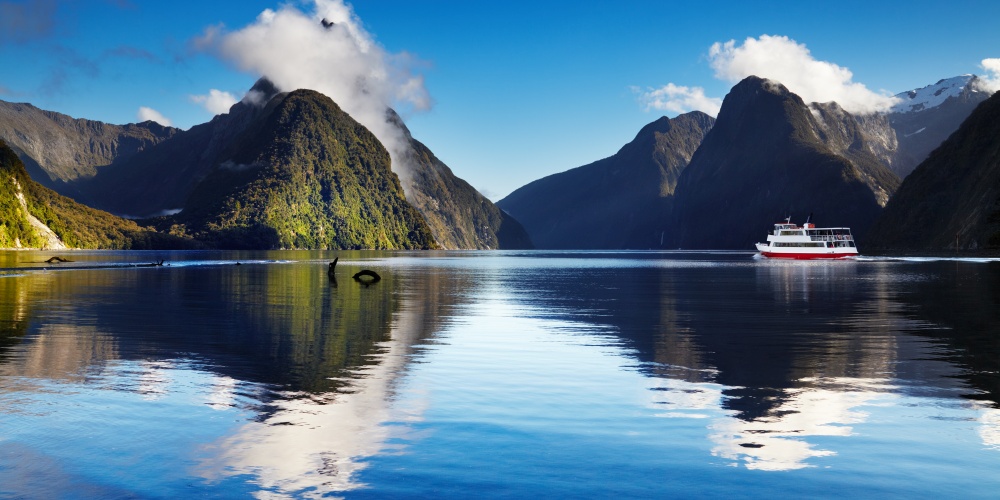 Mildford Sound in Fjordland Neuseeland 