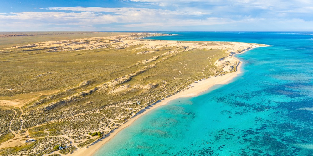 Luftansicht auf das Ningaloo Reef vor Australiens Westküste