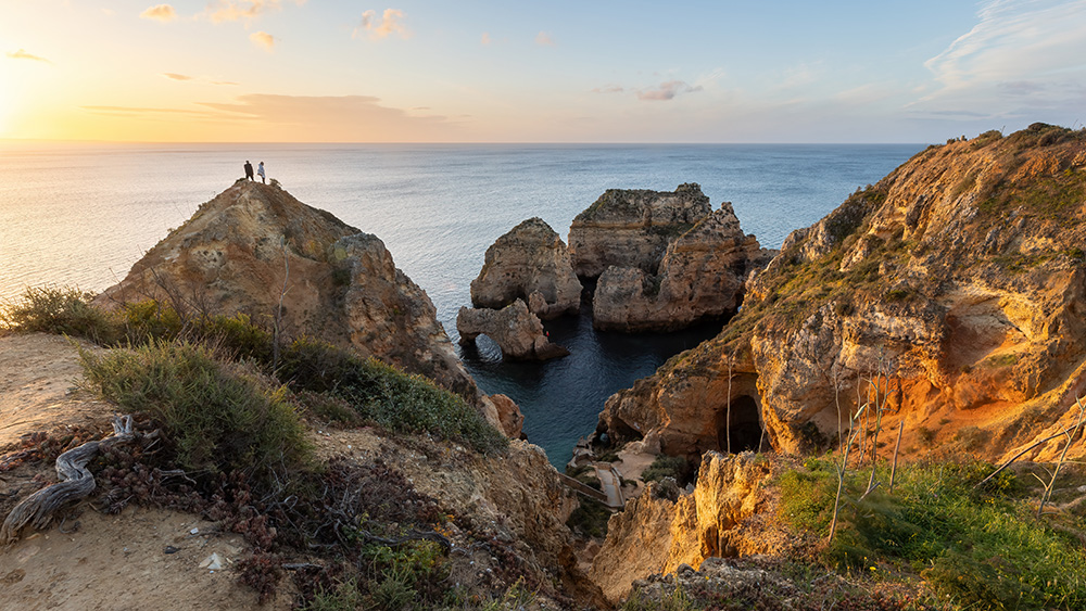 Algarve Ponta Da Piedade Sonnenaufgang