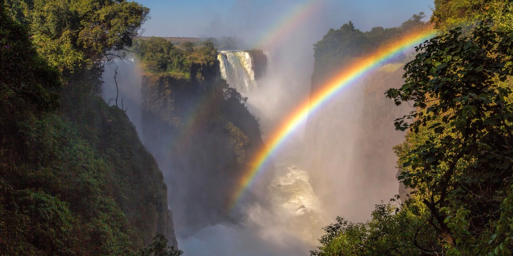 Victoria Fälle im Länderdreieck Botswana, Sambia und Simbabwe