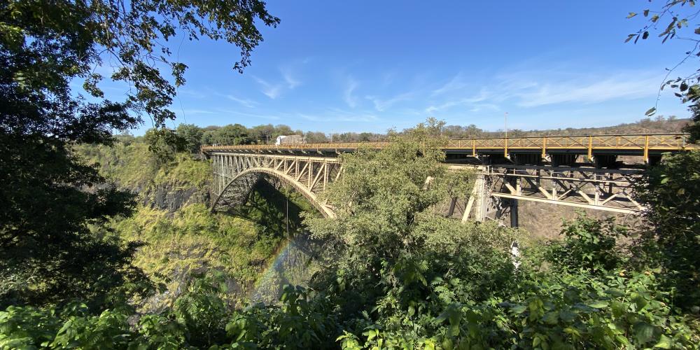 Victoriafälle Brücke zwischen Simbabwe und Sambia
