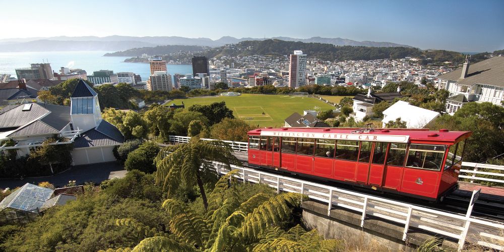 Historische Seilbahn in Wellington, Neuseeland