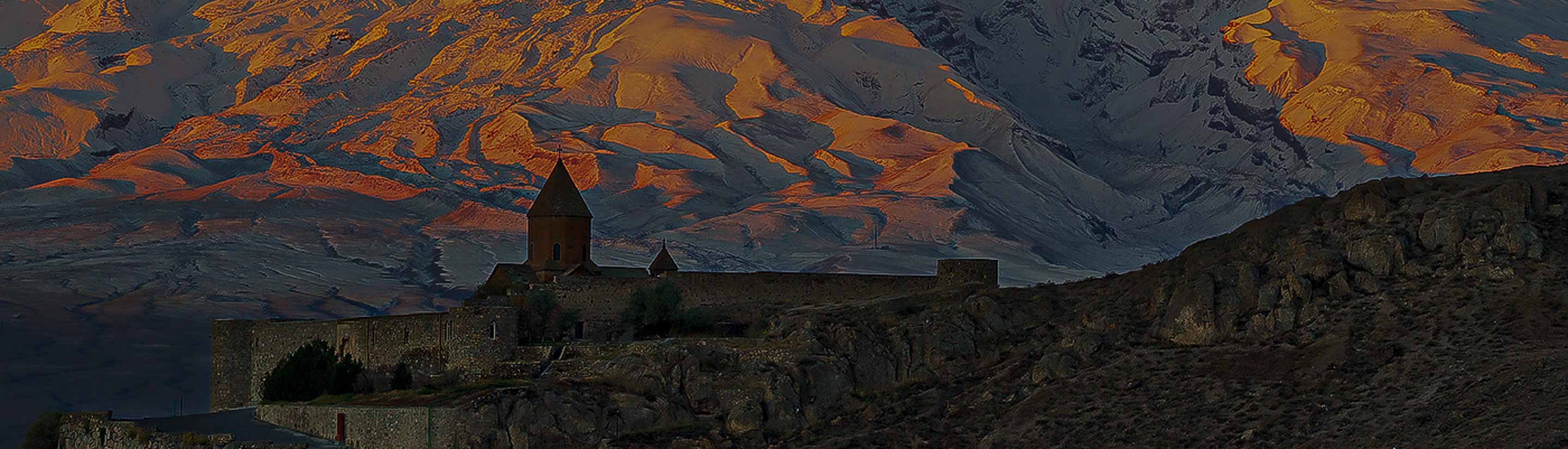 Armenien Kloster Chor Virap Schatten Berge