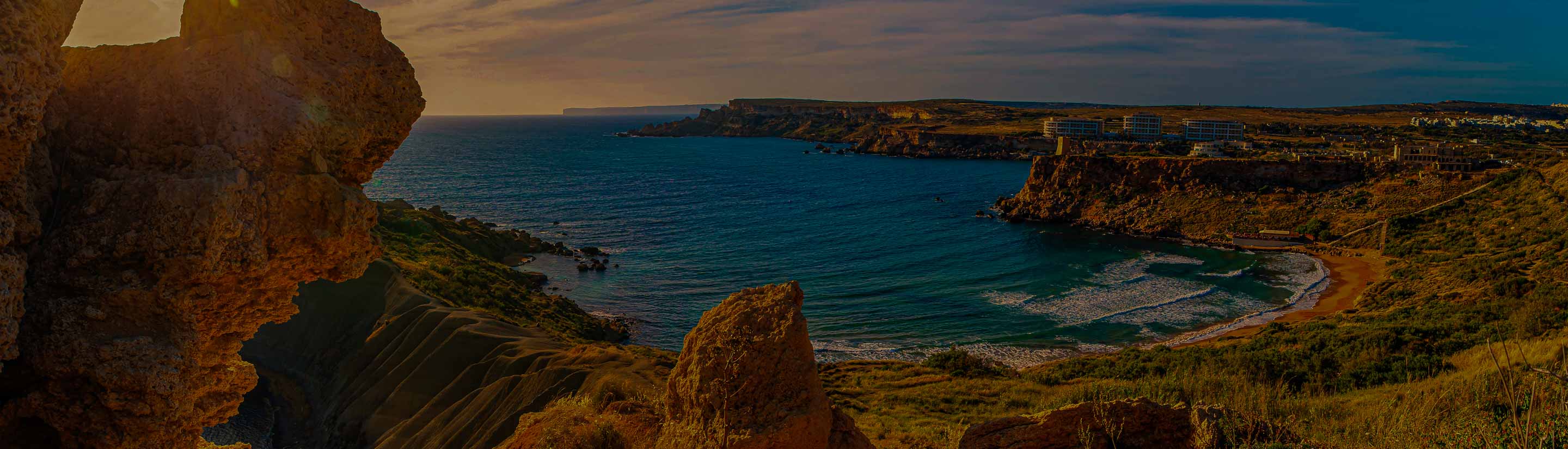 Strand auf Gozo Malta im Mittelmeer.
