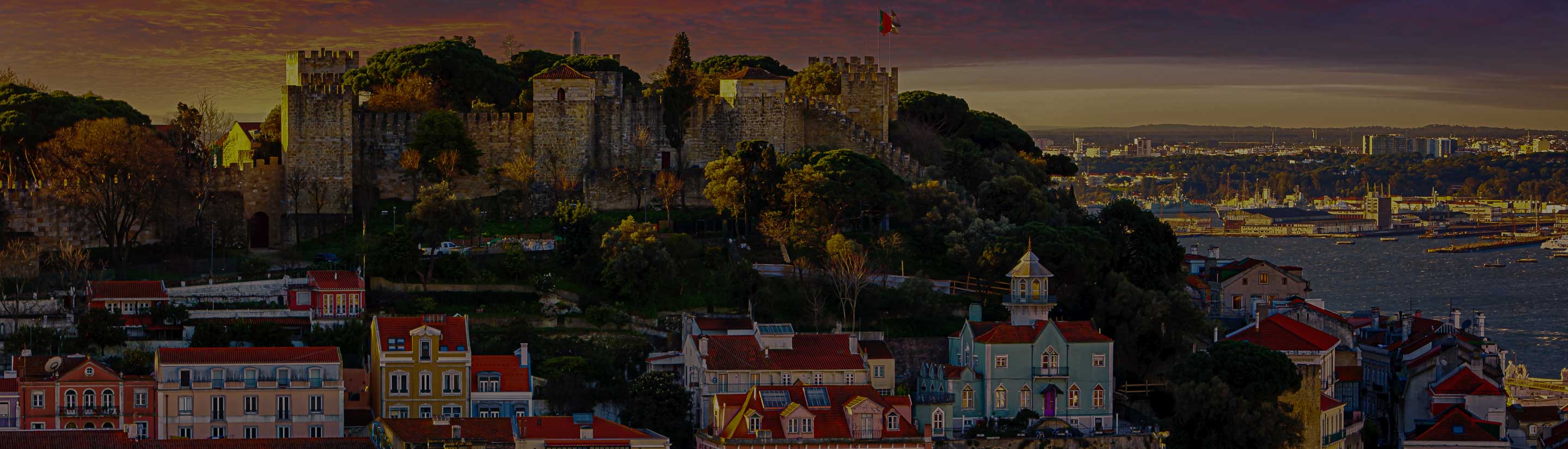 Portugal Lissabon Skyline Sao Jorge Schloss