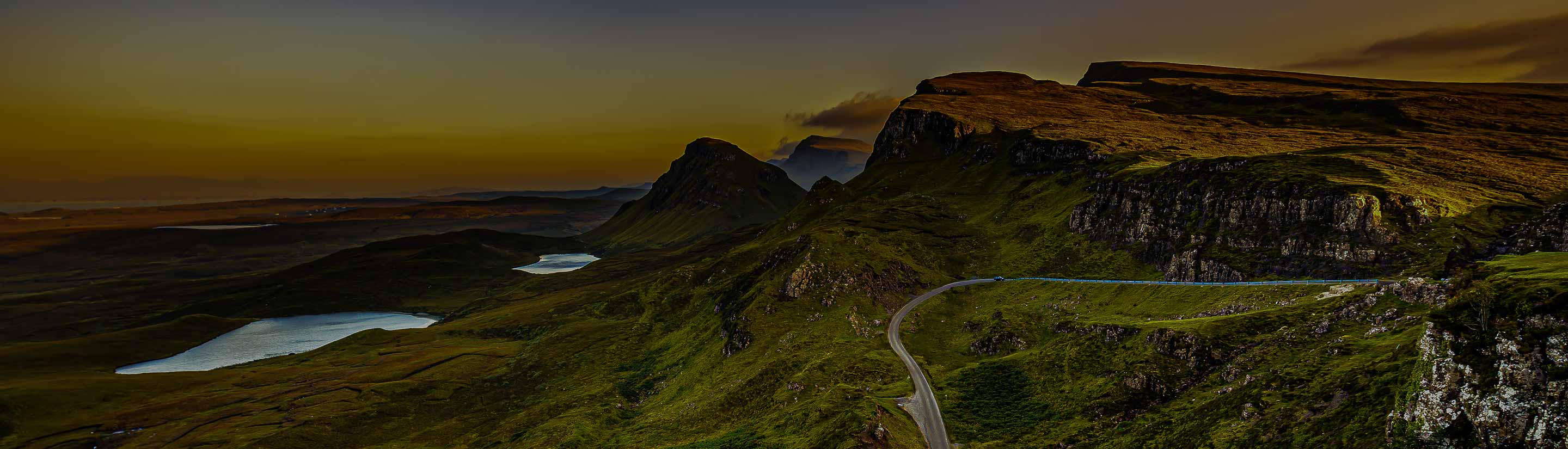 Schottland Quiraing Berge Sonnenuntergang
